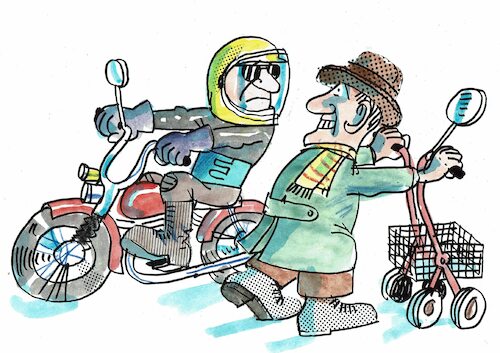 Cartoon: Alter (medium) by Jan Tomaschoff tagged demografie,jugend,alter,kinder,demografie,jugend,alter,kinder