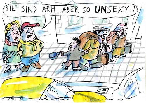 Cartoon: Armutsflüchtlinge (medium) by Jan Tomaschoff tagged migration,armut,migration,armut