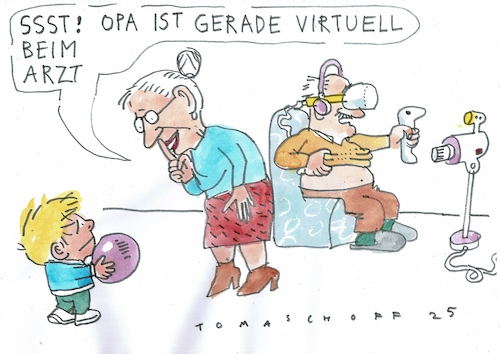 Cartoon: Arztbesuch (medium) by Jan Tomaschoff tagged gesundheit,arzt,patient,internet,digitalisierung,gesundheit,arzt,patient,internet,digitalisierung