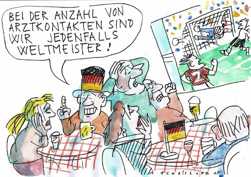 Cartoon: Arztkontakte (medium) by Jan Tomaschoff tagged fussball,gesundheitswesen,fussball,gesundheitswesen