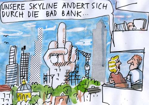 Cartoon: Bad Bank (medium) by Jan Tomaschoff tagged finanzkrise,bad,bank