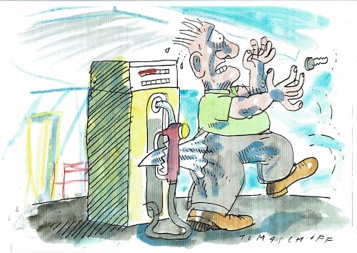 Cartoon: Benzinpreis (medium) by Jan Tomaschoff tagged benzinpreis,energie,kosten,preissteigerung,auto,benzinpreis,energie,kosten,preissteigerung,auto