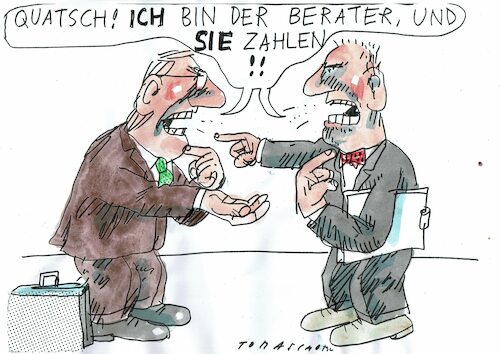 Cartoon: Berater (medium) by Jan Tomaschoff tagged berater,sachverstand,kosten,berater,sachverstand,kosten