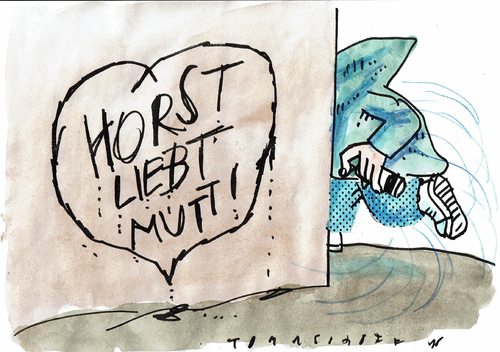 Cartoon: Beziehung (medium) by Jan Tomaschoff tagged cdu,csu,schwestenparteien,cdu,csu,schwestenparteien
