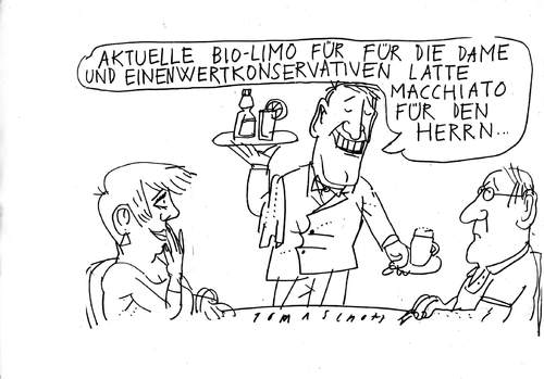 Cartoon: Bio-Limo (medium) by Jan Tomaschoff tagged bio,wertkonservativ