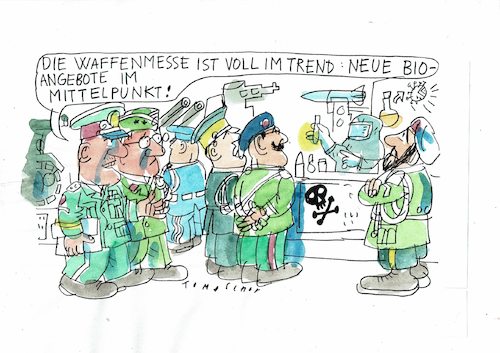 Cartoon: Bio (medium) by Jan Tomaschoff tagged waffen,rüstung,waffen,rüstung