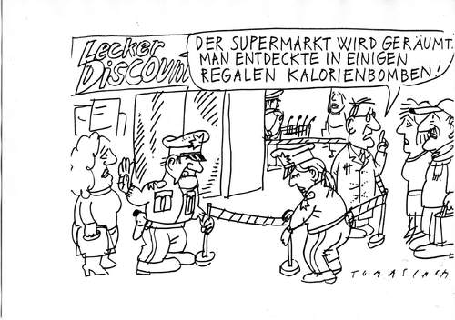 Cartoon: Bomben (medium) by Jan Tomaschoff tagged terror,bomben,attentat,kalorien