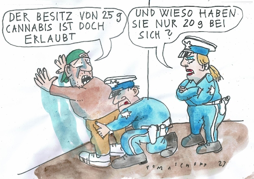 Cartoon: Cannabis (medium) by Jan Tomaschoff tagged persönlicher,bedarf,cannabis,sucht,persönlicher,bedarf,cannabis,sucht