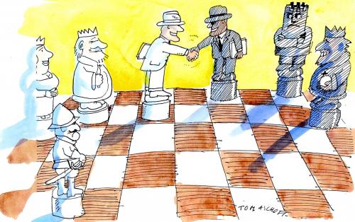 Cartoon: Chess (medium) by Jan Tomaschoff tagged chess,schach
