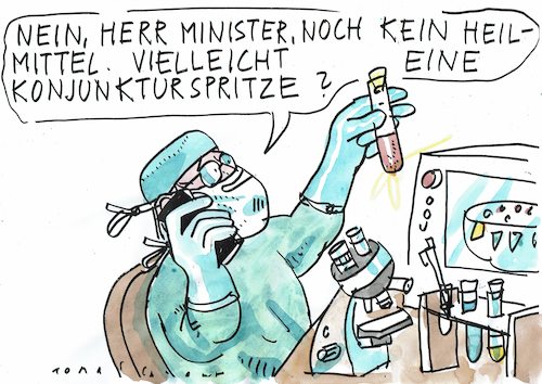 Cartoon: Corona (medium) by Jan Tomaschoff tagged virus,epidemie,konjunktur,virus,epidemie,konjunktur