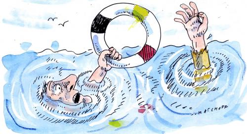 Cartoon: Crisis (medium) by Jan Tomaschoff tagged krise,wirtschaftskrise,rezession