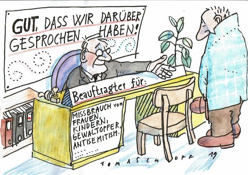 Cartoon: Der Staat hikft (medium) by Jan Tomaschoff tagged missbrauch,hass,gewalt,antisemitisnmus,missbrauch,hass,gewalt,antisemitisnmus