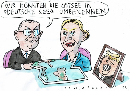 Cartoon: deutsch (medium) by Jan Tomaschoff tagged afd,chrupalla,weidel,nationalismus,afd,chrupalla,weidel,nationalismus