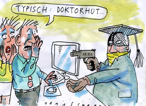 Cartoon: Doktor (medium) by Jan Tomaschoff tagged guttenberg,plagiat,doktortitel,abschreiben,guttenberg,doktortitel,plagiat,abschreiben