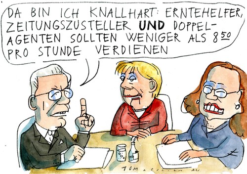 Cartoon: Doppelagenten (medium) by Jan Tomaschoff tagged agenten,spione,agenten,spione