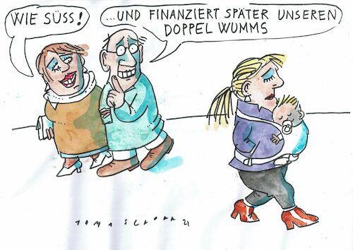 Cartoon: Doppelwumms (medium) by Jan Tomaschoff tagged staatsschulden,haushalt,staatsschulden,haushalt