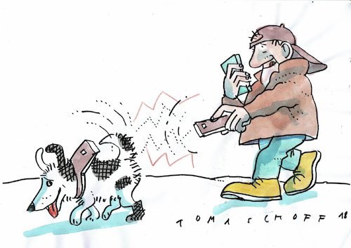 Cartoon: drahtlos (medium) by Jan Tomaschoff tagged technik,technik