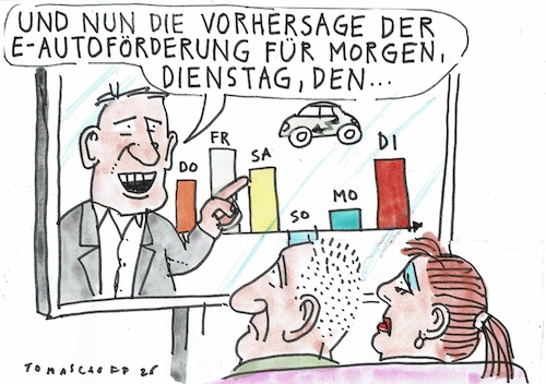 Cartoon: eAuto (medium) by Jan Tomaschoff tagged energie,eauto,förderung,markt,energie,eauto,förderung,markt
