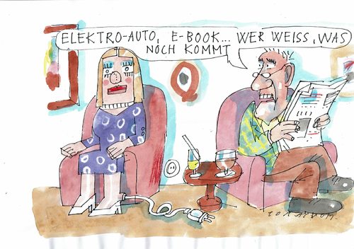 Cartoon: Elektro (medium) by Jan Tomaschoff tagged elektroauto,elektroauto