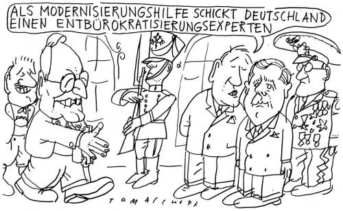 Cartoon: Entbürokratisierung (medium) by Jan Tomaschoff tagged entbürokratisierung