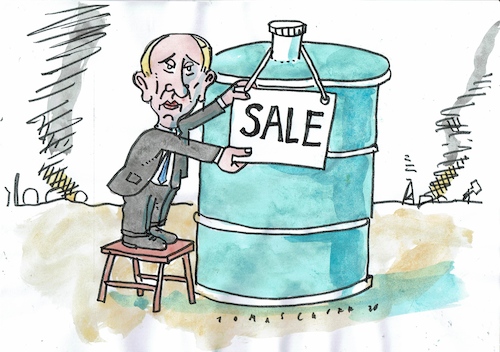 Cartoon: Erdöl (medium) by Jan Tomaschoff tagged nahost,erdöl,putin,russland,nahost,erdöl,putin,russland