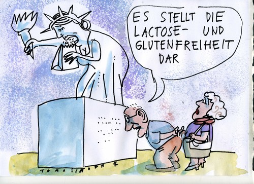 Cartoon: Ernaherung (medium) by Jan Tomaschoff tagged lactose,gluten,diät,lactose,gluten,diät