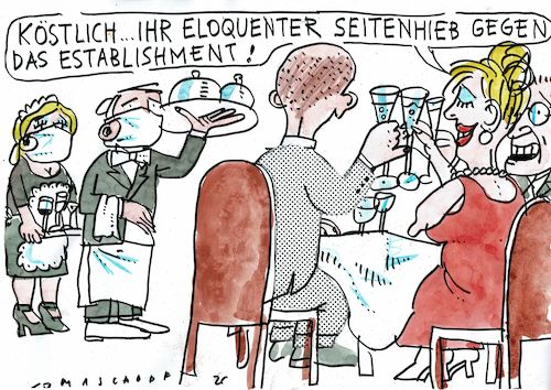 Cartoon: Establishment (medium) by Jan Tomaschoff tagged merz,cdu,establishment,merz,cdu,establishment