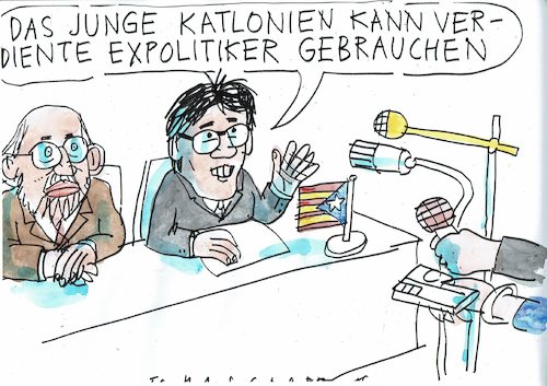 Cartoon: Ex (medium) by Jan Tomaschoff tagged schulz,katalonien,schulz,katalonien
