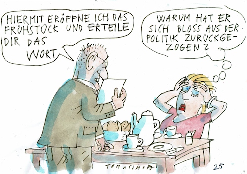 Cartoon: Expolitiker (medium) by Jan Tomaschoff tagged politiker,rücktritt,ruhestand,politiker,rücktritt,ruhestand