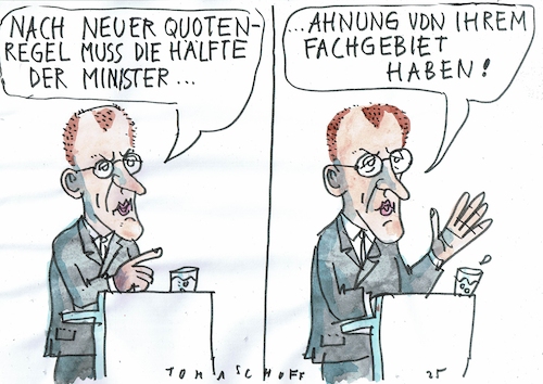 Cartoon: Fachgebiet (medium) by Jan Tomaschoff tagged minister,cdu,merz,minister,cdu,merz