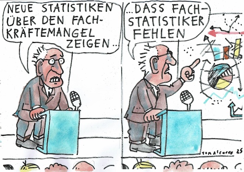 Cartoon: Fachkräfte (medium) by Jan Tomaschoff tagged statistik,fachkräftemangel,statistik,fachkräftemangel