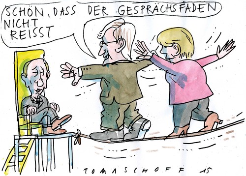Cartoon: Faden (medium) by Jan Tomaschoff tagged eu,russland,putin,eu,russland,putin