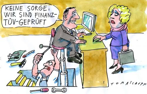 Finanz-TÜV di Jan Tomaschoff | Politica Cartoon | TOONPOOL