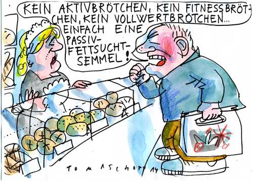 Cartoon: Fitnesssbrötchen (medium) by Jan Tomaschoff tagged fitness,gesundheit,ernährung,fitness,gesundheit,ernährung