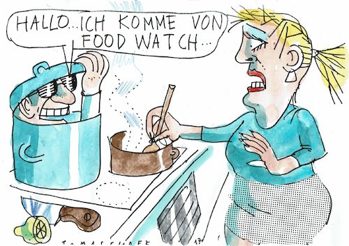 Cartoon: food watch (medium) by Jan Tomaschoff tagged ernäherung,ernäherung
