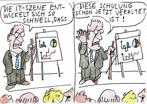 Cartoon: Fortschritt (medium) by Jan Tomaschoff tagged informatik,it,informatik,it