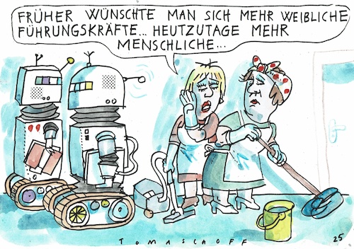 Cartoon: Führungskraft (medium) by Jan Tomaschoff tagged management,ki,roboter,management,ki,roboter