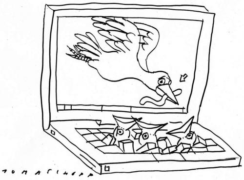 Cartoon: Futter (medium) by Jan Tomaschoff tagged pc,rechner,computer,it
