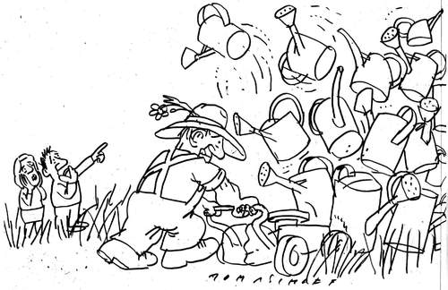 Cartoon: garten (medium) by Jan Tomaschoff tagged gärtner,garten,gärtner,garten,natur