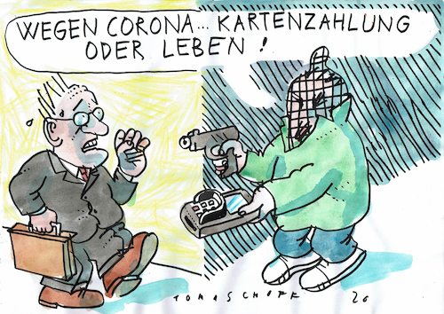 Cartoon: Geld (medium) by Jan Tomaschoff tagged corona,geld,ansteckung,corona,geld,ansteckung