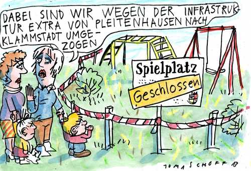 Cartoon: Gemeindeschulden (medium) by Jan Tomaschoff tagged öffentliche,schulden,öffentliche,schulden
