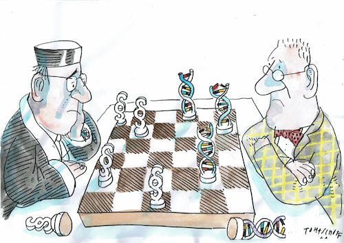 Cartoon: Genetik (medium) by Jan Tomaschoff tagged recht,genetik,forschung,recht,genetik,forschung