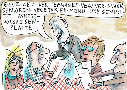 Cartoon: gesund essen (medium) by Jan Tomaschoff tagged ernährung,mythen,moden,ernährung,mythen,moden