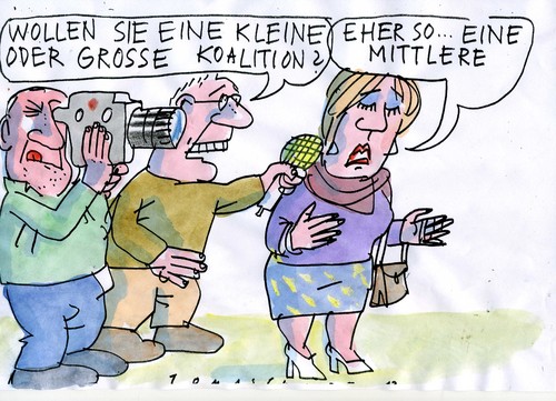 Cartoon: Große Koalition? (medium) by Jan Tomaschoff tagged große,koalition,wahlen,große,koalition,wahlen