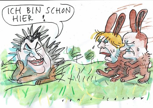 Cartoon: Igel (medium) by Jan Tomaschoff tagged söder,merkel,scholz,corona,söder,merkel,scholz,corona