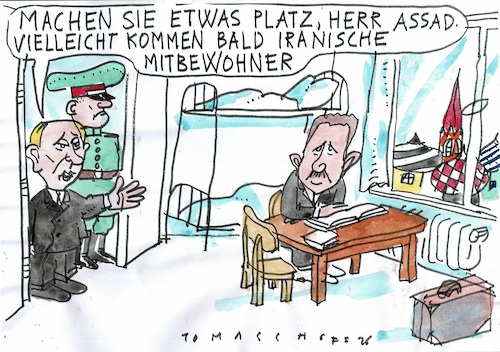 Cartoon: Iran (medium) by Jan Tomaschoff tagged russland,iran,syruen,assad,russland,iran,syruen,assad