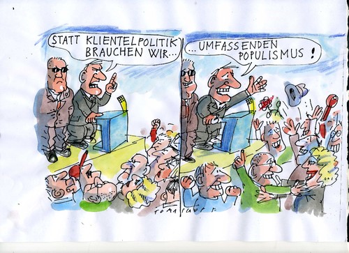 Cartoon: keine Klientelpolitik (medium) by Jan Tomaschoff tagged populismus,klientel,populismus,klientel
