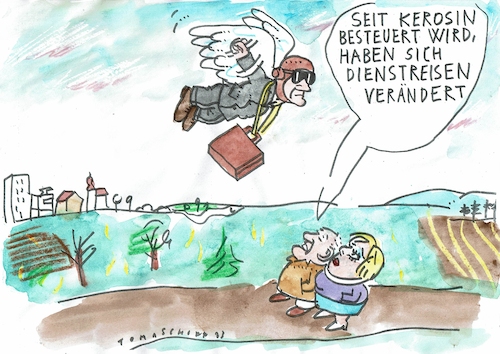 Cartoon: Kerosin (medium) by Jan Tomaschoff tagged fliegen,umwelt,energie,kosten,fliegen,umwelt,energie,kosten