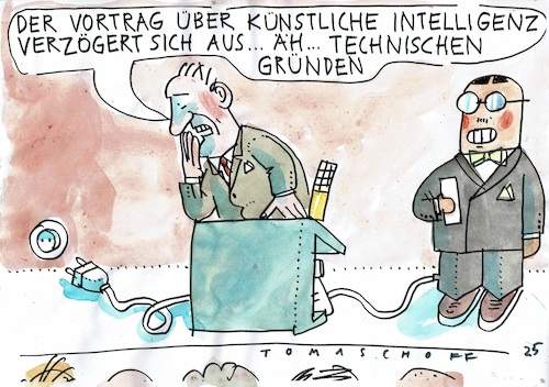 Cartoon: KI (medium) by Jan Tomaschoff tagged strom,ki,computer,strom,ki,computer