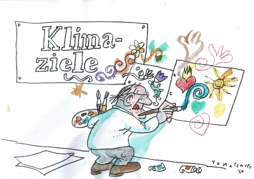 Cartoon: Klimaziele (medium) by Jan Tomaschoff tagged klimaziele,prognosen,klimaziele,prognosen
